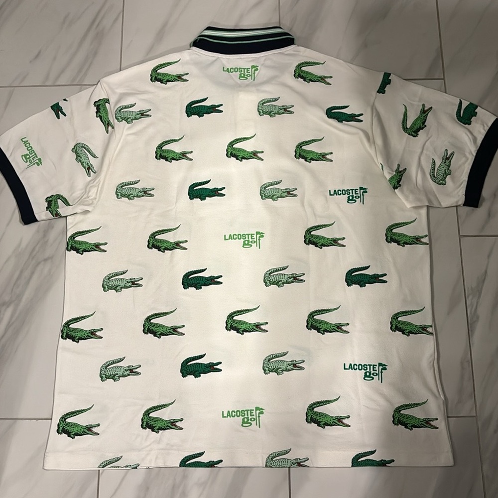 Men’s Lacoste Sport Croc All Over Polo T-Shirt - Picture 4 of 4
